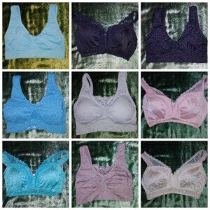 NWOT Bundle Deal – 9 Rhonda Shear Bras – Size 1XL – Brand New – $30